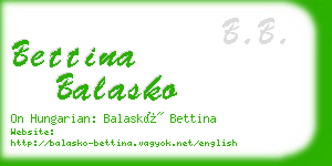 bettina balasko business card